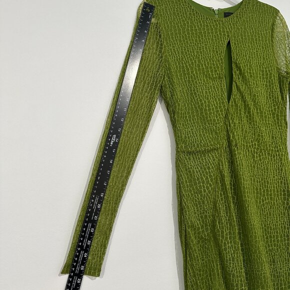 Michael Costello x REVOLVE Lauren Green Maxi Dress High Slit Long Sleeve - Picture 8 of 16